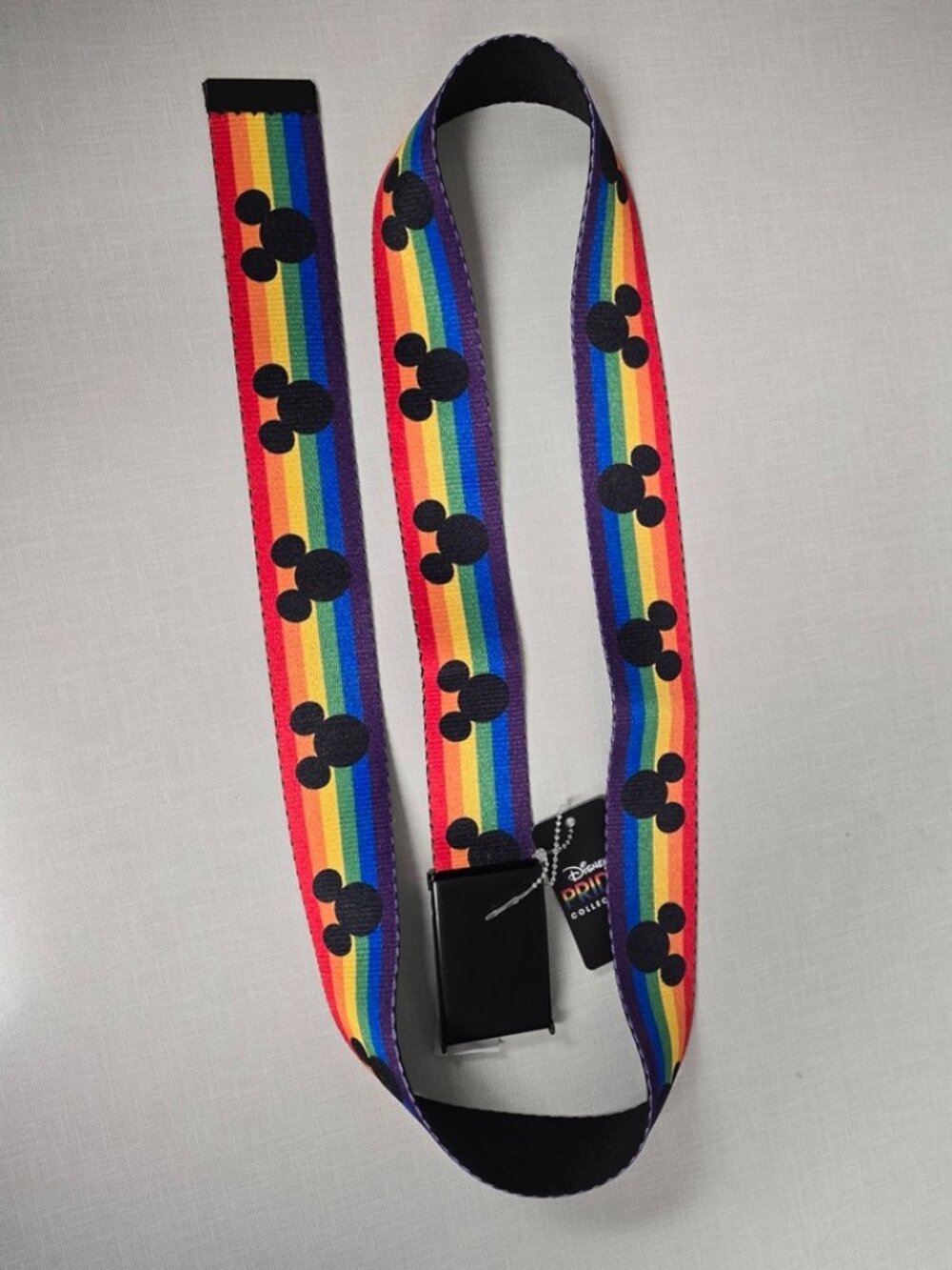 Disney Parks Rainbow Mickey Icon Pride Belt Adjustable Belt (NWT)